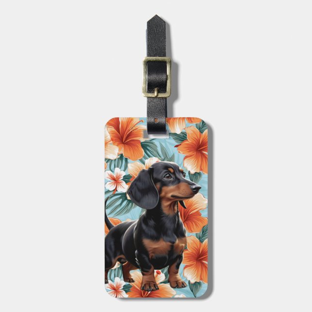 Dachshund Luggage Tags (Frente Vertical)