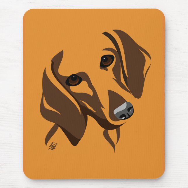 Dachshund Mousepads do divertimento (Frente)