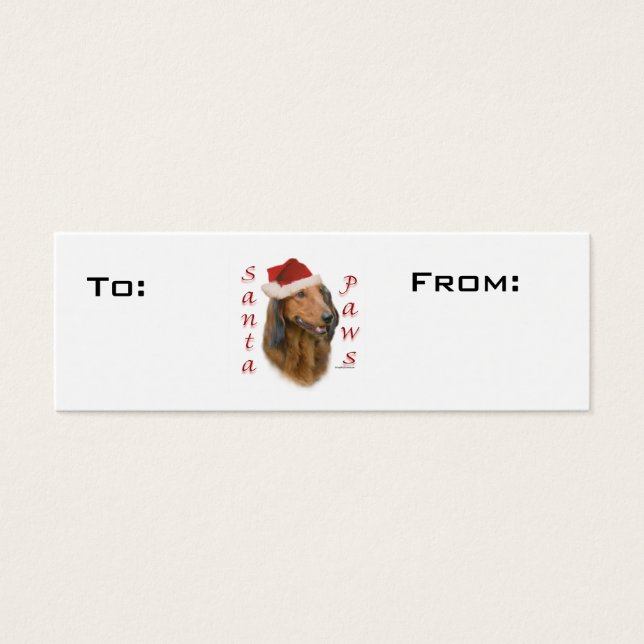 Dachshund Paws - Etiquetas para presentes (Frente)