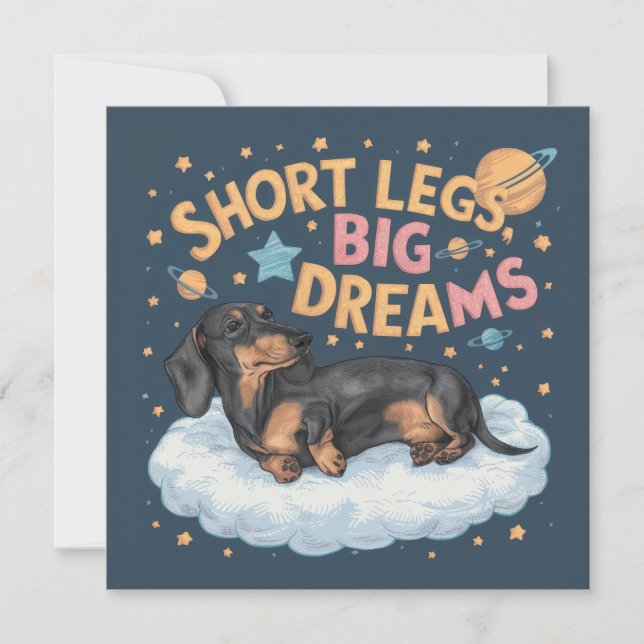Dachshund Pernas Curtas Grandes Sonhos (Frente)