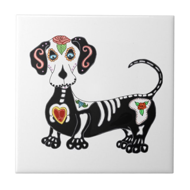 Dachshund Sugar Skull (Frente)