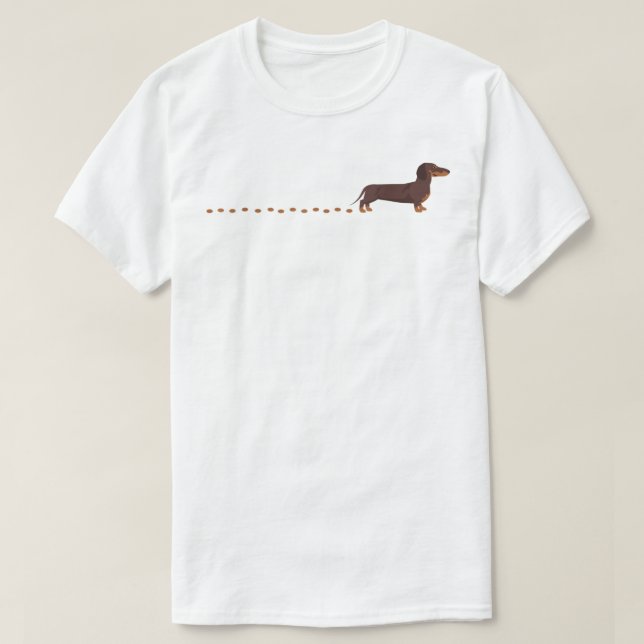 Dachshund Traces Camisa Superior de Dachshund (Frente do Design)