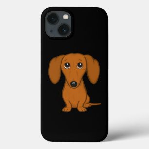 Dachshund Vermelho Fofo Estojo de Cachorro Salsi