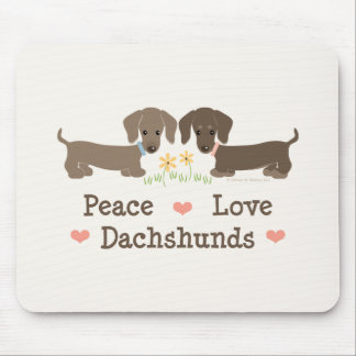 Dachshunds Mousepad do amor da paz