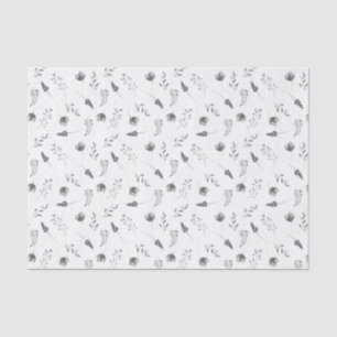 Dacil Blue Floral   Papel de Tecido Impresso Perso