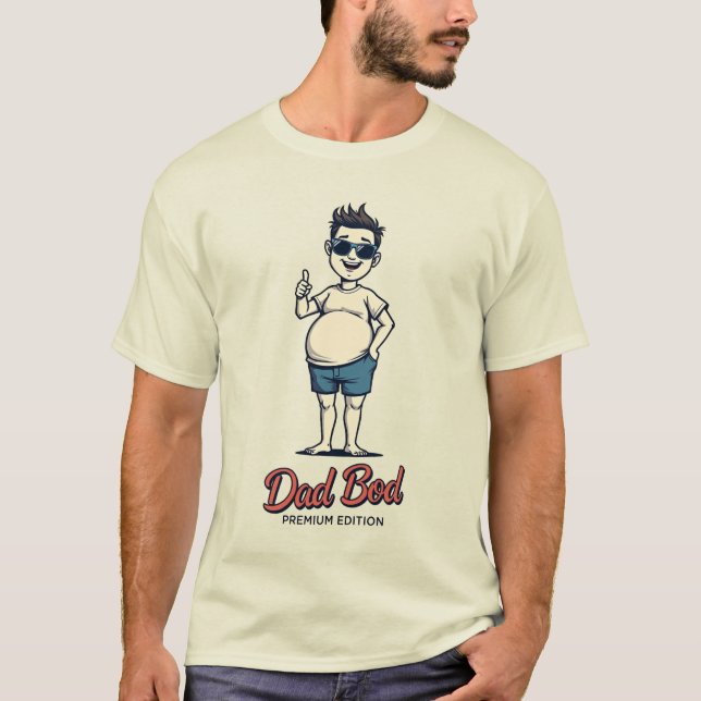 Dad Bod Edição Premium – Camisa Retrô Divertida (Frente)
