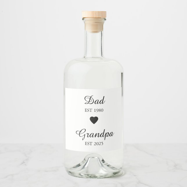 Dad est. & Grandpa est. – Custom Year Gift (Frente)