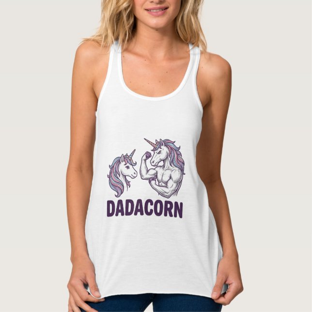 Dadacorn Camiseta De Pai De Unicórnio Engraçado De (Frente)