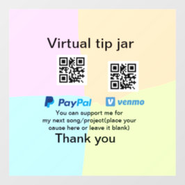 Dádiva virtual jar q r código doação de moeda PayP