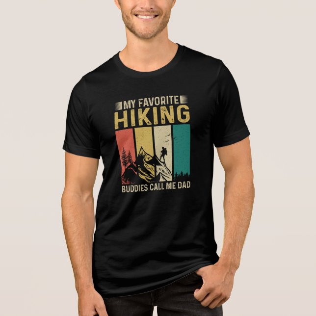Dad's Favorite Hiking Buddies Retro Sunset (Frente)