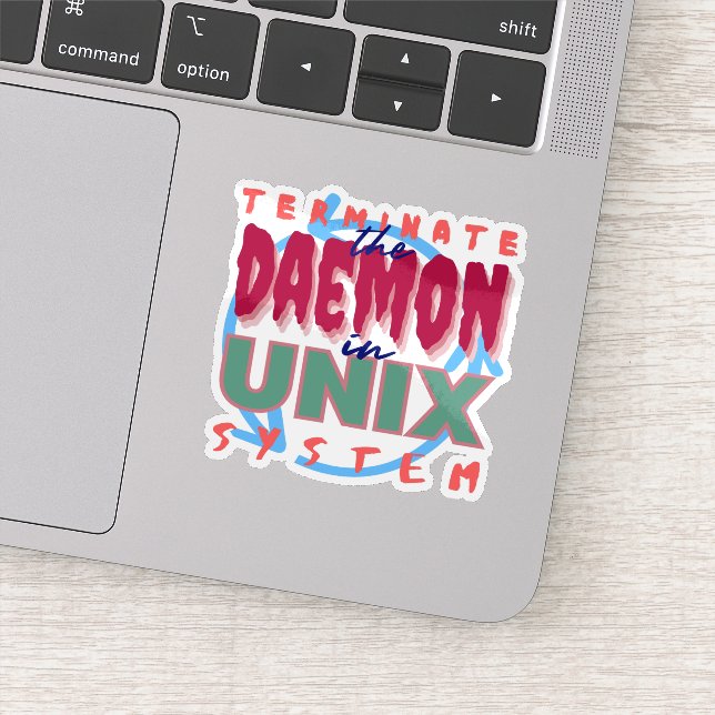 Daemon Processo em Sistemas Unix Adesivo (Detalhe)