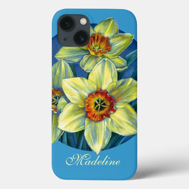 Daffodils amarelo azul chamado (Verso)