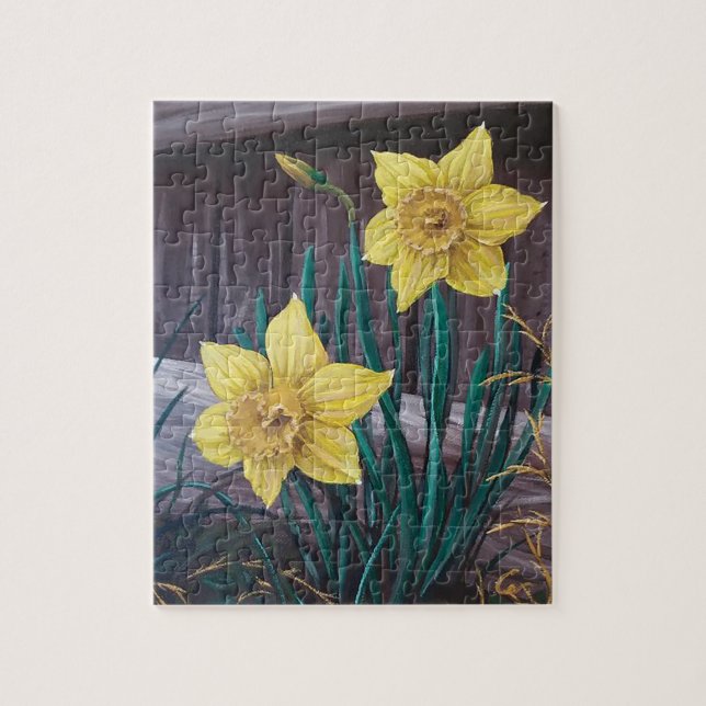 Daffodils Amarelos Quebra-cabeça de 8" x 10" (Vertical)