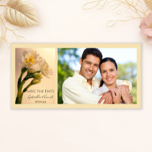 Daffodils brancos que Wedding economias o cartão