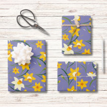 Daffodils em Blue Purple