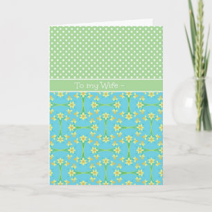 Daffodils, Polkas, Cartão de Aniversário de Mar