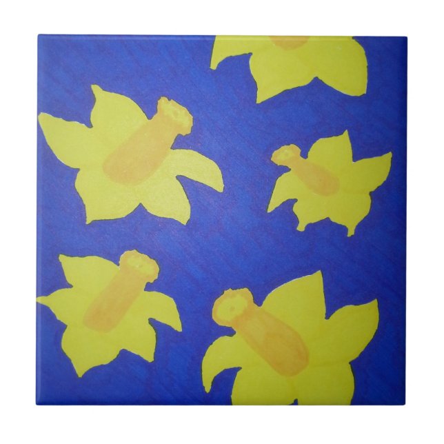 Daffodils Pop Art Blue (Frente)