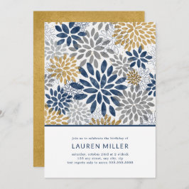 Dahlia Blooms convite de aniversário