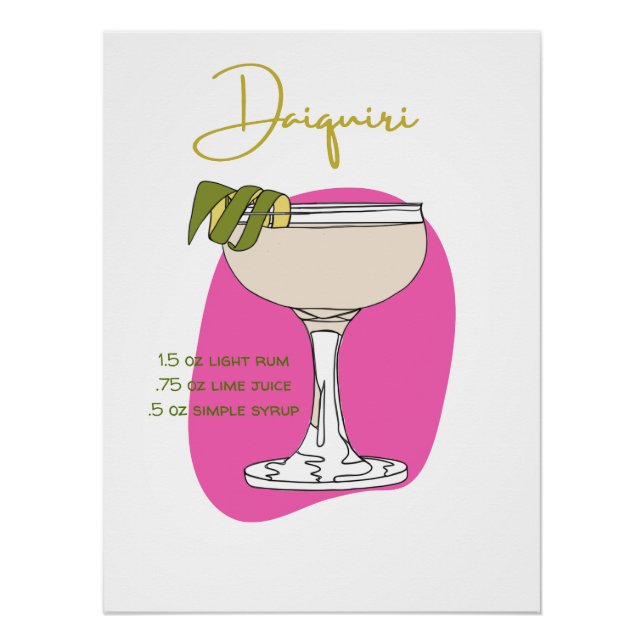 Daiquiri Cocktail Art Impressão (Frente)