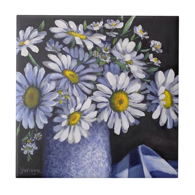 Daisies flower coasters (Frente)