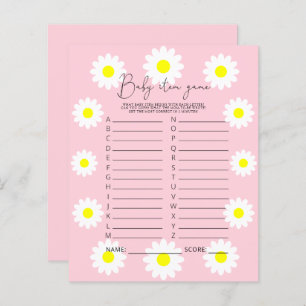 Daisies - Jogo de Item Bebê. Jogo do chá de fralda