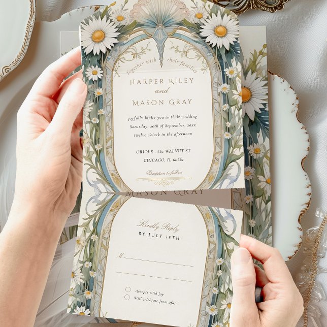 Daisies Wedding RSVP Perforçado (Criador carregado)