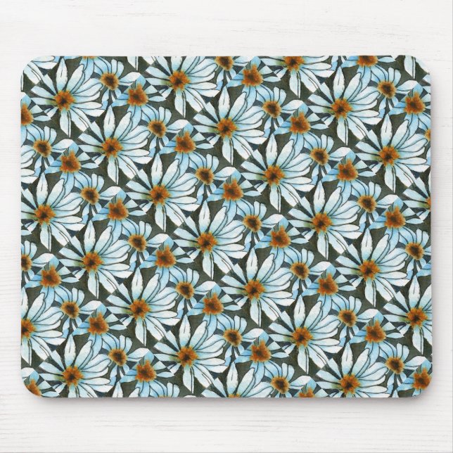"Daisy #1" Padrão Cortado Mousepad Floral (Frente)