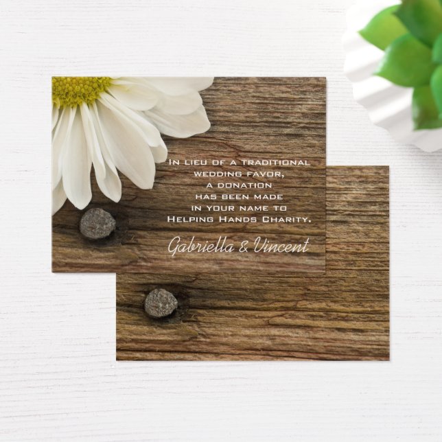 Daisy and Barn Wood Country Weding Charity Favor (Mesa)