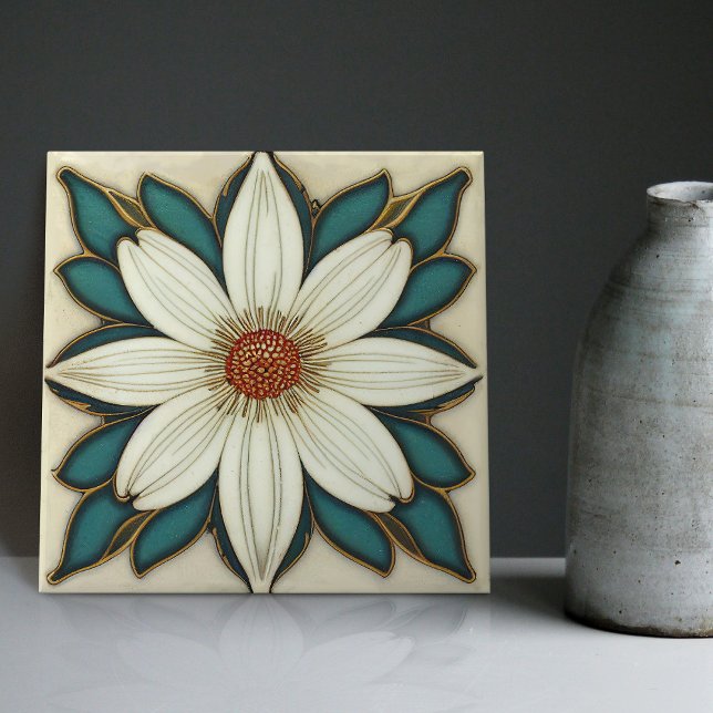 Daisy Art Deco Floral Wall Decor Art Nouveau (Criador carregado)