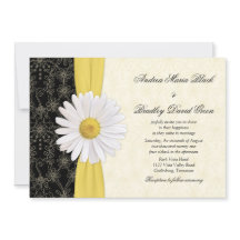 Daisy Black Yellow, Convite para casamento de marf