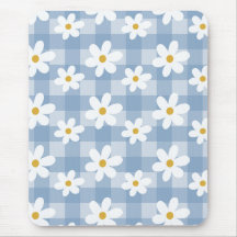 Daisy Days Mousepad - Gingham Azul