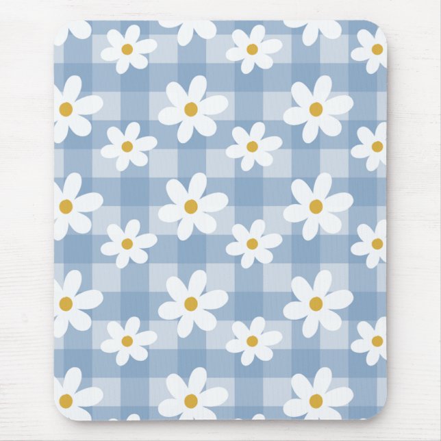 Daisy Days Mousepad - Gingham Azul (Frente)