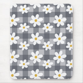 Daisy Days Mousepad - Gingham Negro