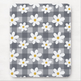 Daisy Days Mousepad - Gingham Negro
