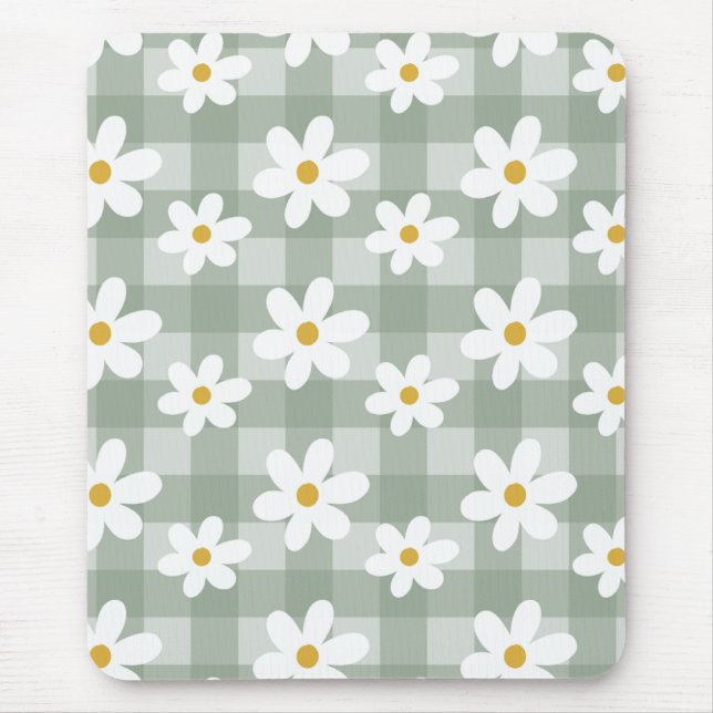 Daisy Days Mousepad - Gingham Verde (Frente)