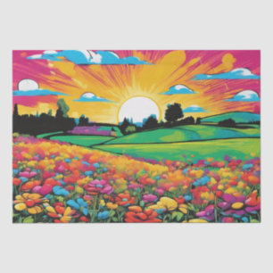 Daisy Delight Pop Art Blossoms, papel de dissociaç