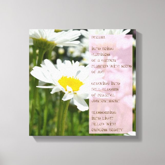 Daisy Dream Poem Canvas (Frente)