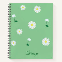 Daisy Dreams – Caderno Floral Elegante