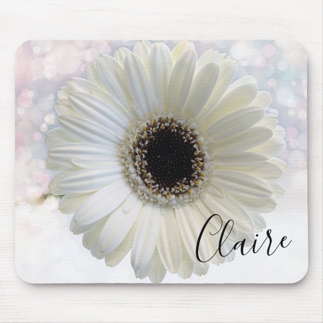 Daisy e Bokeh Mouse Pad (Frente)