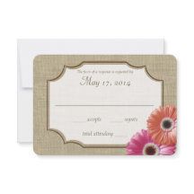 Daisy e Burlap Coral e Resposta Rosa