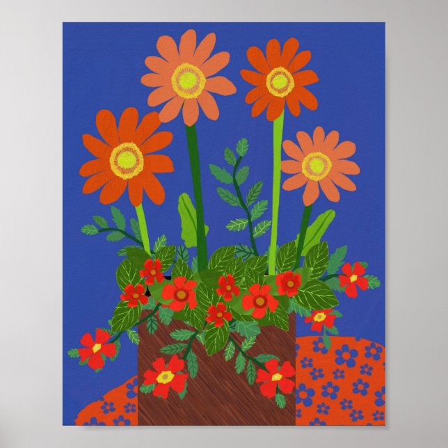 Daisy e Crimson Phlox Poster (Frente)