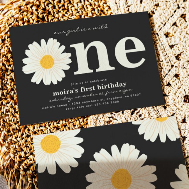 Daisy First Birthday Convite (Criador carregado)