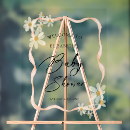 Daisy Floral Brown Chá de fraldas Sinal de Boas-vi
