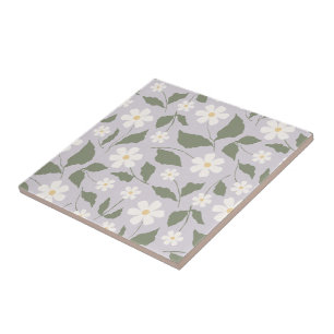 Daisy Floral Grandmillennial Suave Lilás Pastel
