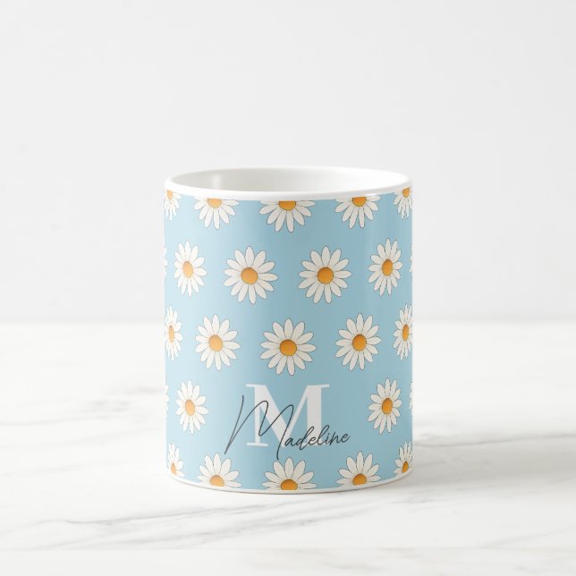 Daisy Floral Mug - Xícara de café estético (Centro)