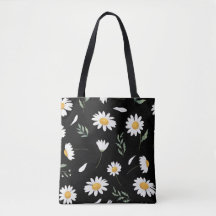 Daisy Floral Tote Bag