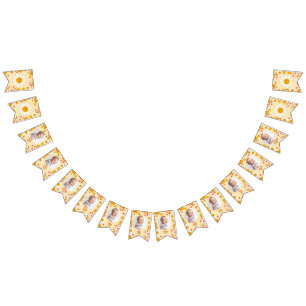 Daisy Flower Aniversário Mensal Bandeiras de Foto