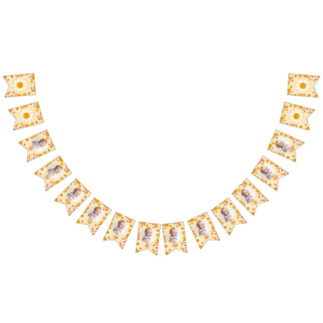 Daisy Flower Aniversário Mensal Bandeiras de Foto (Todos)