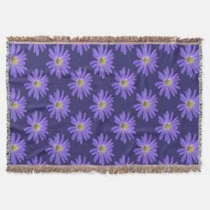 Daisy Flower Blanket Purple Daisies lança cobertor