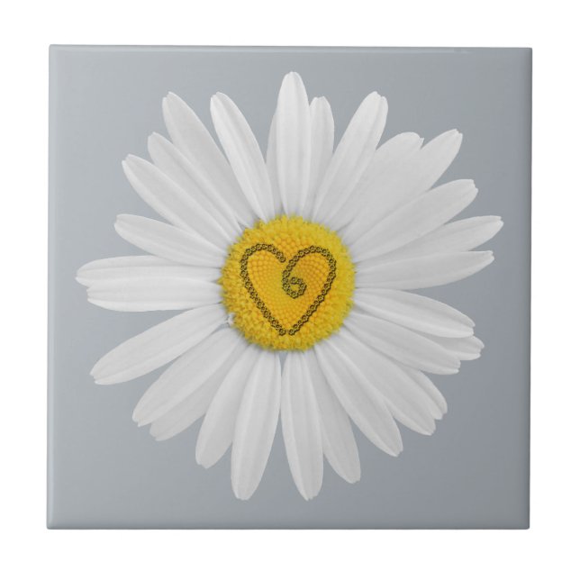 Daisy Flower Love Art Personaliza o fundo (Frente)